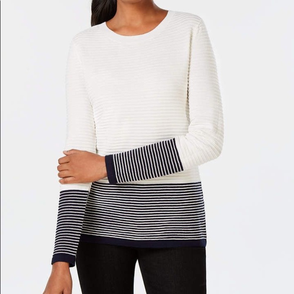 Charter Club Colorblocked Ottoman Sweater